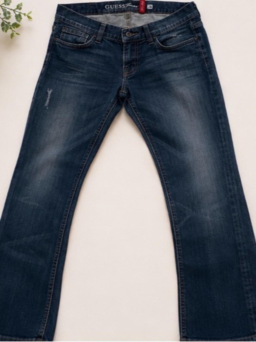 GUESS Sexy Flare Jeans Women's 28 Dark Wash Stretch Y2K Low Rise